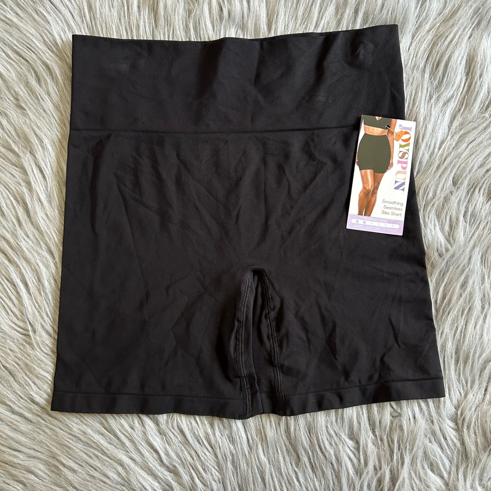 Joyspun Seamless Smoothing Bike Short Women's Size Large Black Shapewear Shaping